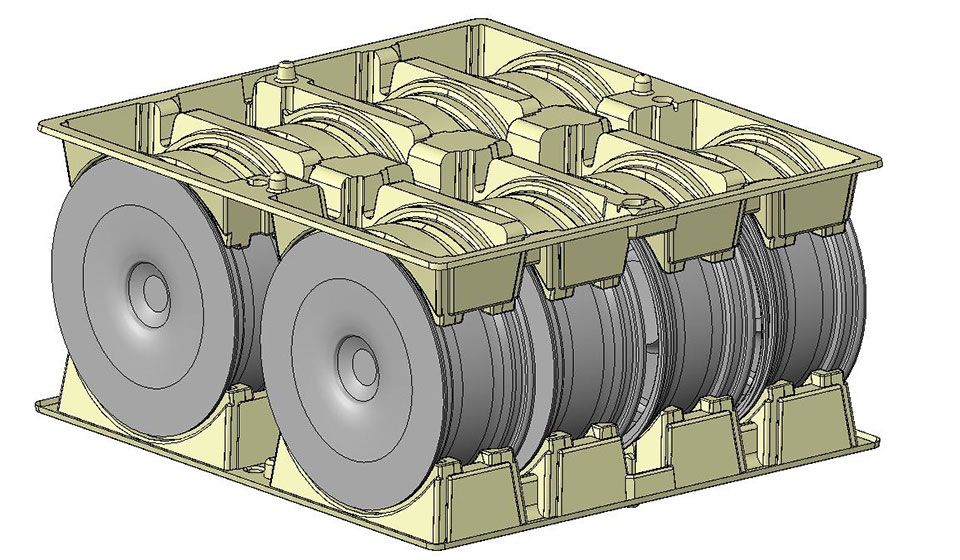 3D CAD Vertical Wheel Pack